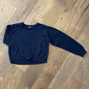 Navy Cropped Sweater by Set Athleisure